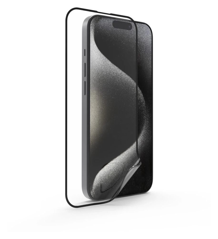222790 Super Hybrid Klare Bildschirmschutzfolie Kunststoff 9H für  Apple iPhone 16 Pro Schlagfest, Kratzresistent, Splitterfrei, Schockresistent 
