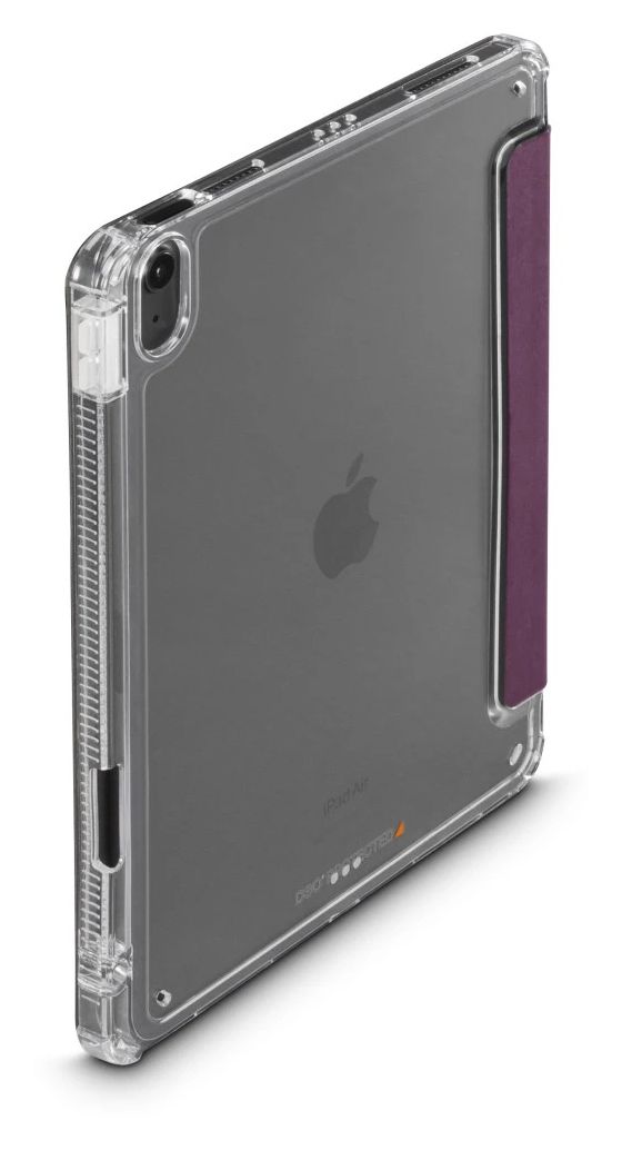 227021 Extreme Protect Folio aus Mikrofaser, Samt für Apple iPad Pro 11" (2024) bis 27,9 cm (11") Kratzresistent, Schockresistent mit Magnetverschluss (Bordeaux, Transparent) 