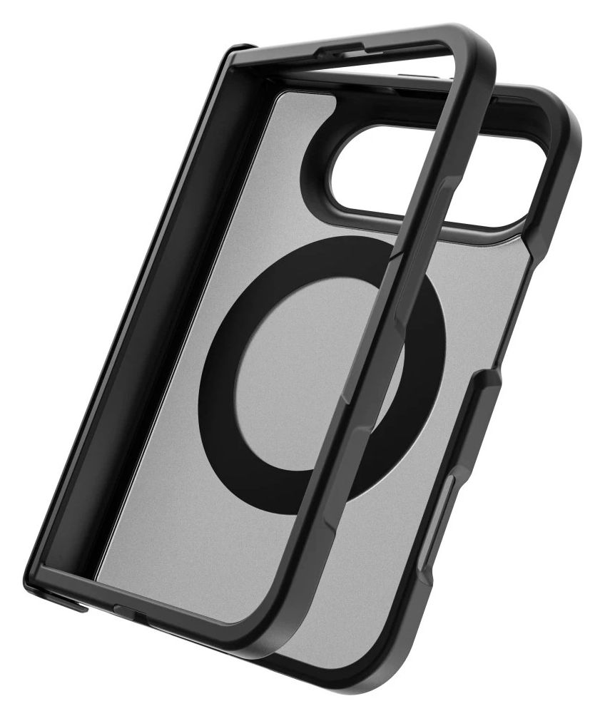 232490 Mag Hybrid Stand Cover für Apple iPhone Duo  (Schwarz) 