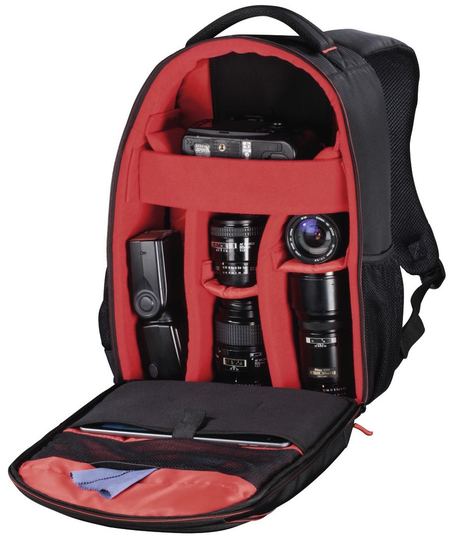 139855 Miami 190 Kamera-Rucksack für Jede Marke 270 x 120 x 340 mm (Schwarz, Rot) 