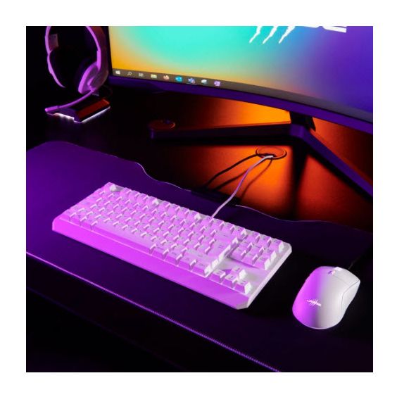 uRage Exodus 220 TKL RGB-LED Gaming Tastatur USB  (Weiß) 