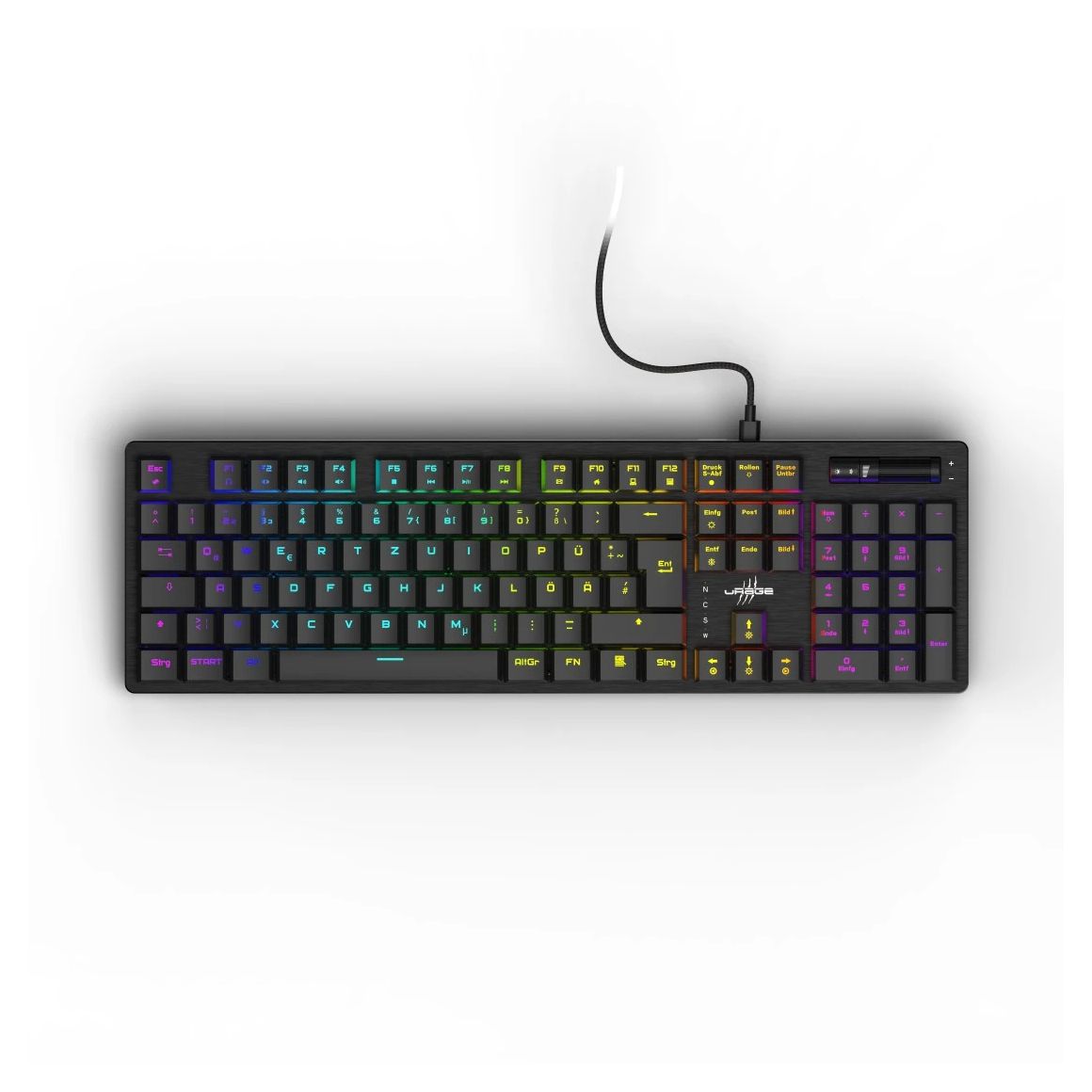 uRage Exodus 910 Low Profile RGB-LED Gaming Tastatur USB  (Schwarz) 