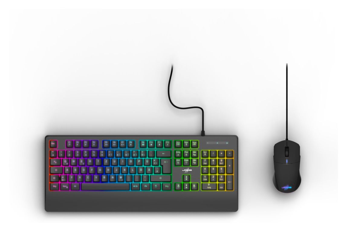 uRage Koop 320 2in1 RGB-LED Gaming Tastatur USB  (Schwarz) 