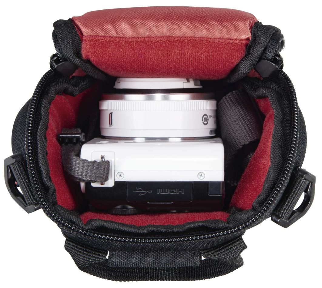 139880 Sambia 90 Kameratasche für Jede Marke 70 x 65 x 130 mm (Schwarz, Grau) 