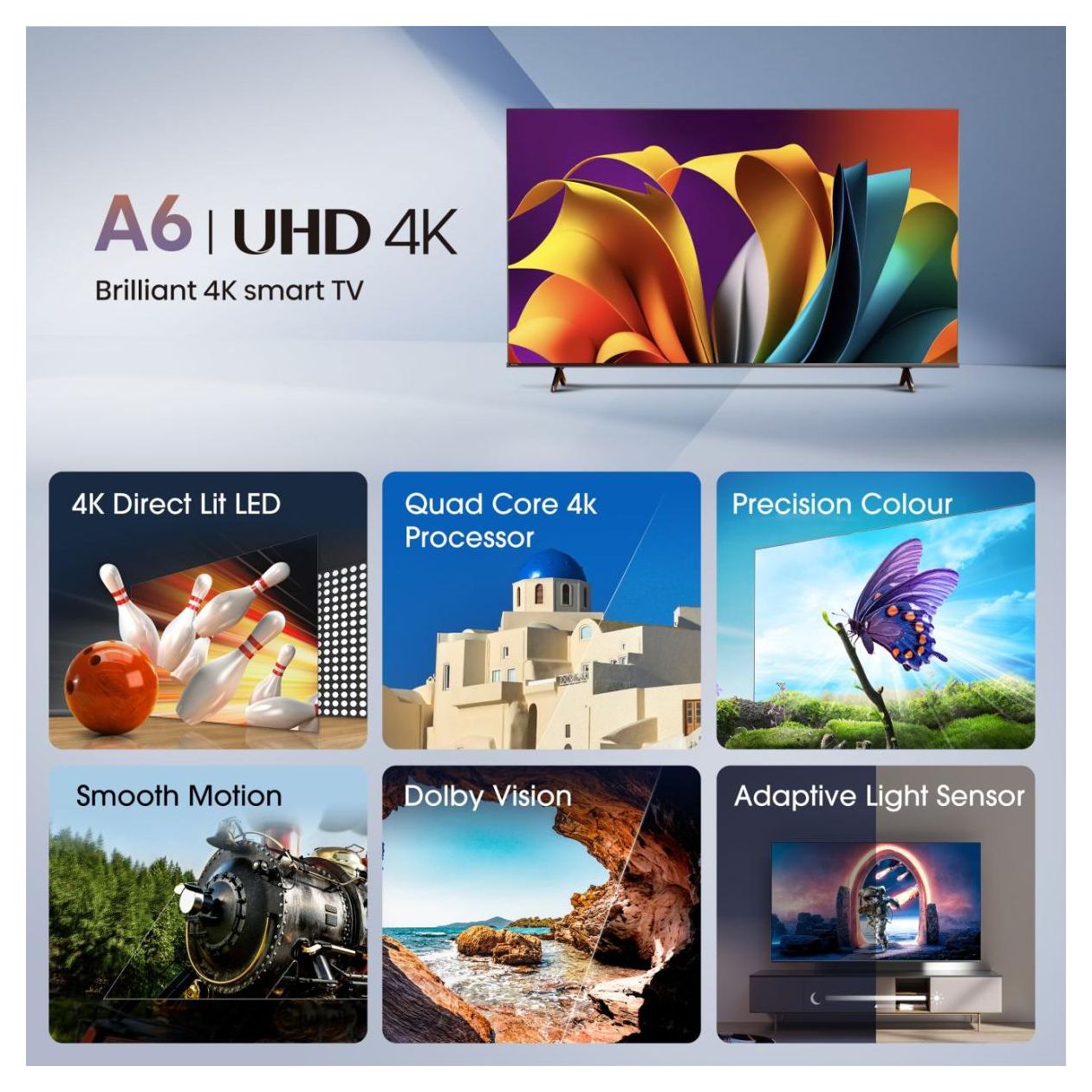 43A6N LED 109,2 cm (43 Zoll) Fernseher 4K Ultra HD VESA 200 x 300 mm 