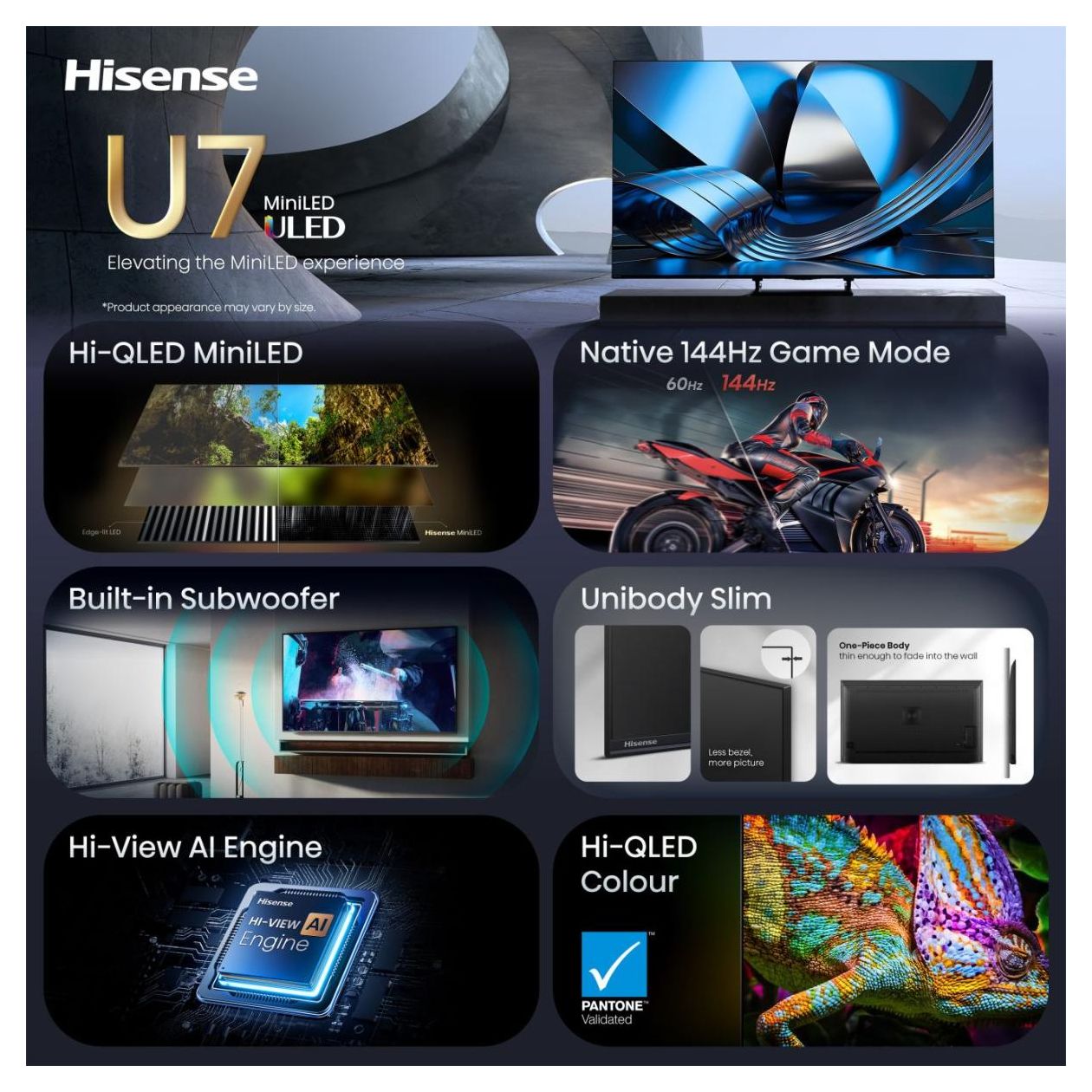 55U7SE LED 139,7 cm (55 Zoll) Fernseher 4K Ultra HD VESA 200 x 300 mm  (Schwarz, Grau) 