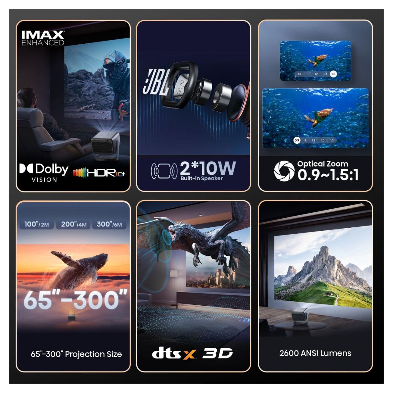 C2 Pro UHD 4K (3840x2160) 2600 ANSI Lumen  (Grau) 