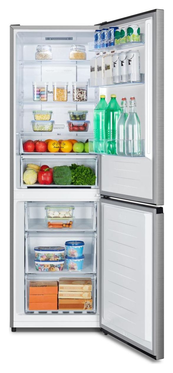 RB3N300NECA 147 l / 97 l Kühl-Gefrierkombi freistehend NoFrost 108 kWh Jahr  (Grau, Edelstahl) 
