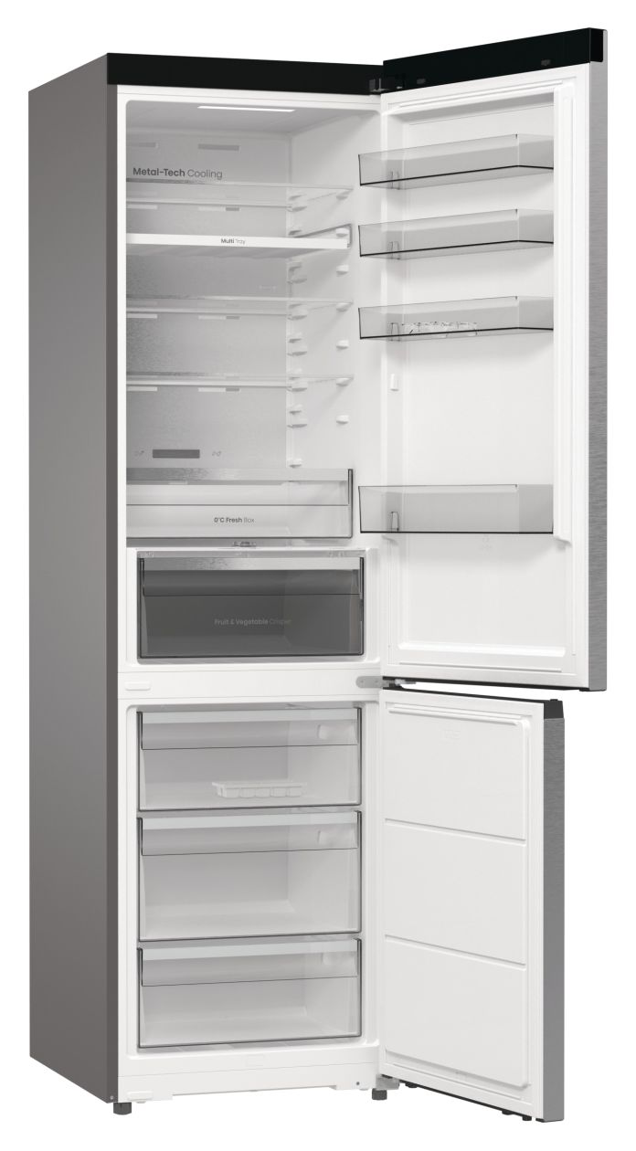 RB5P410SACA 253 l / 130 l Kühl-Gefrierkombi freistehend NoFrost 116,25 kWh Jahr (Grau, Edelstahl, Dunkles Grau) 
