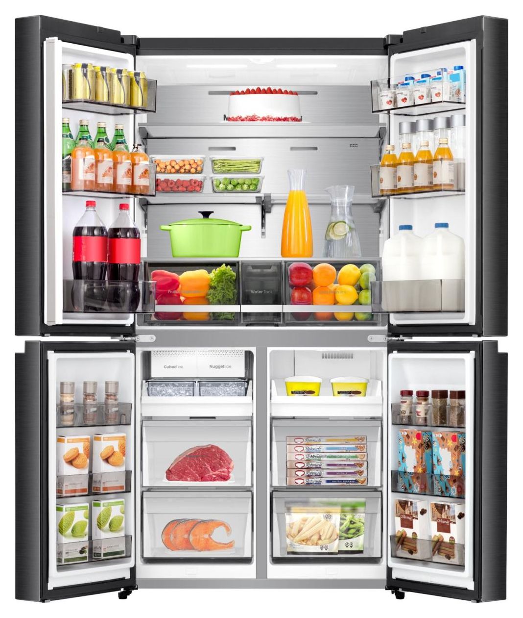 RQ5P640SYKD Side-by-Side Kühl-/ Gefrierkombination 390 l / 250 l 276 kWh NoFrost 1790 mm x 910 mm  (Schwarz) 