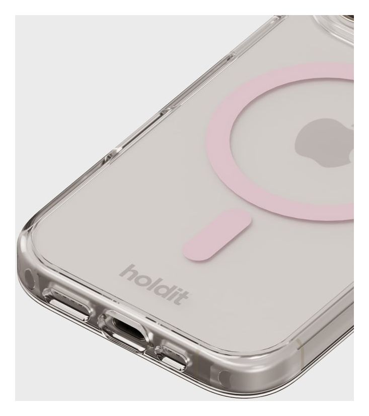 MagSafe Case Cover für Apple iPhone 16 Pro  (Pink, Transparent) 