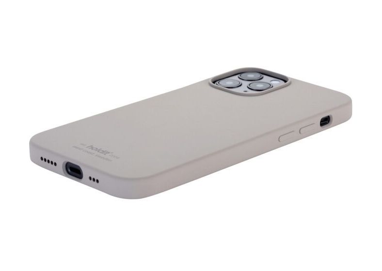 Silicone Case Cover für Apple iPhone 12 Pro  (Graubraun) 