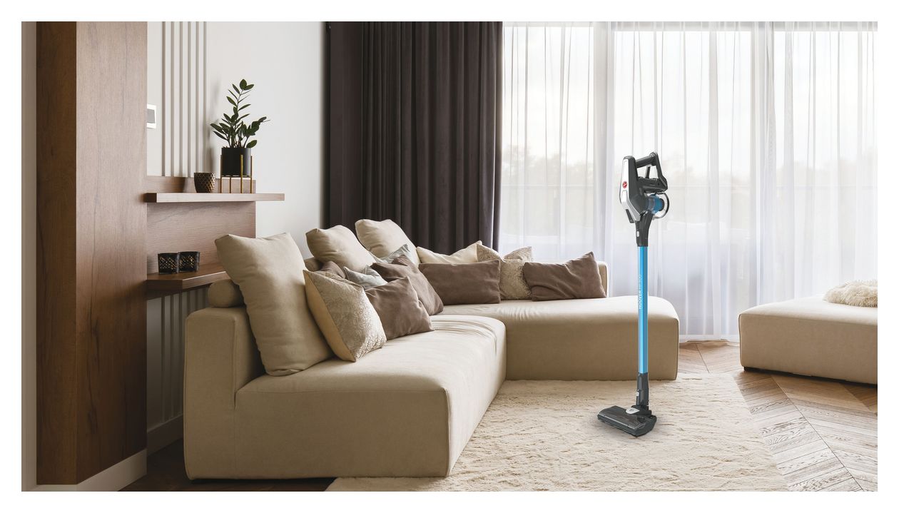 HF322TP011 Handstaubsauger Beutellos bis 40 min Laufzeit 22 V Stoff  (Grau) 