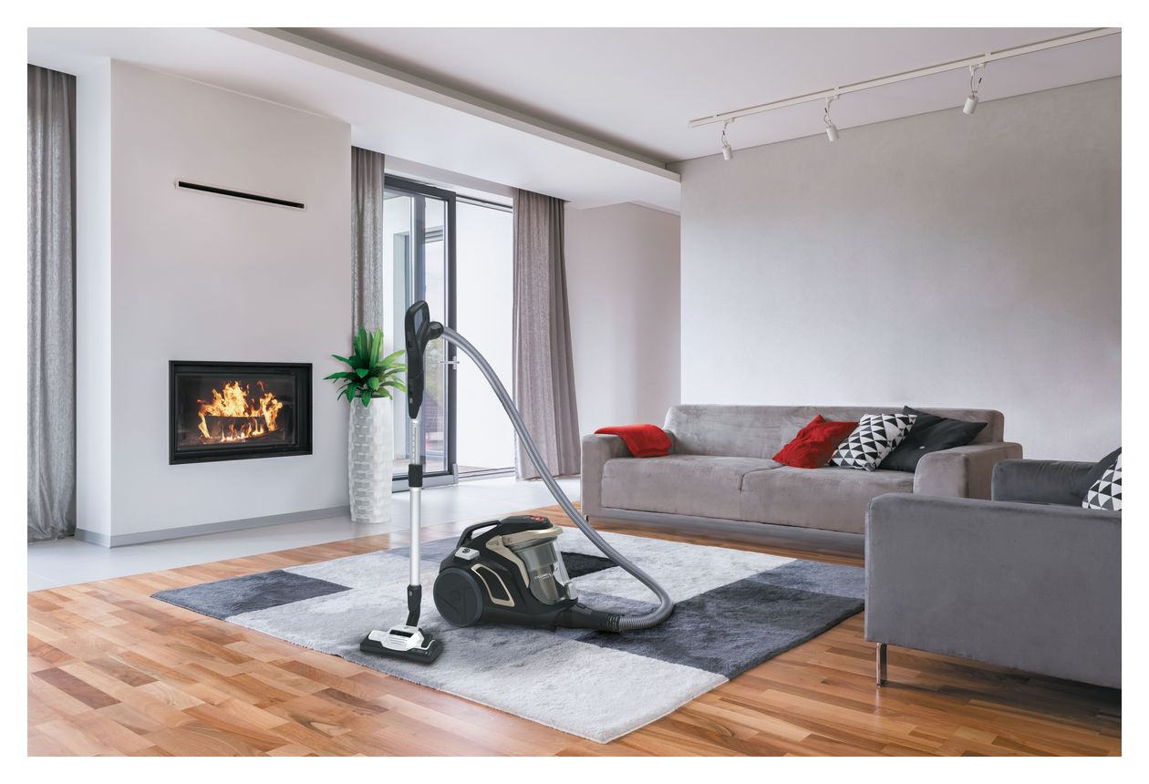 HP720PET Bodenstaubsauger Beutellos 850 W HEPA  (Schwarz) 