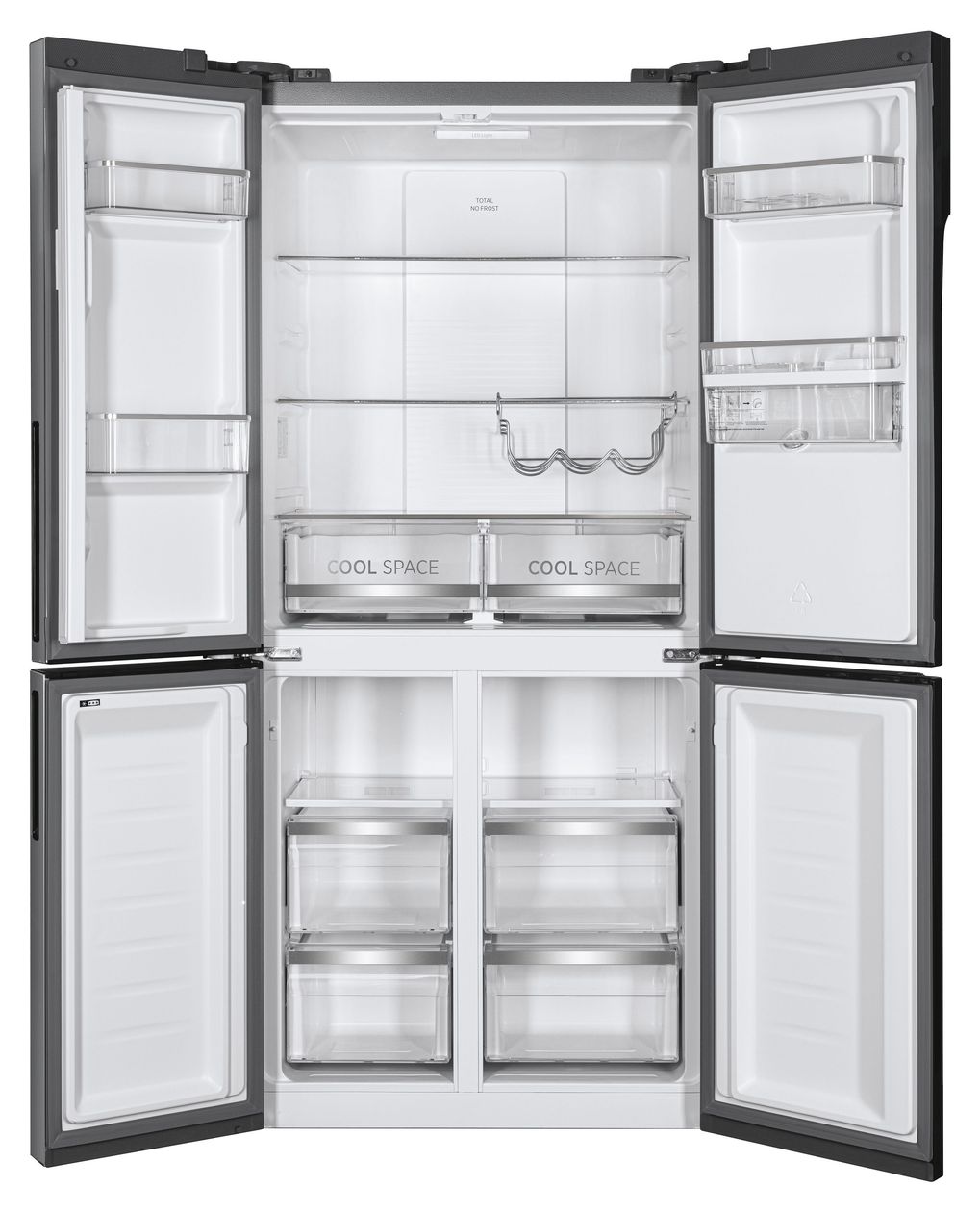 HSC818EXWD Side-by-Side Kühl-/ Gefrierkombination 284 l / 148 l 282 kWh NoFrost 1830 mm x 836 mm  (Silber) 