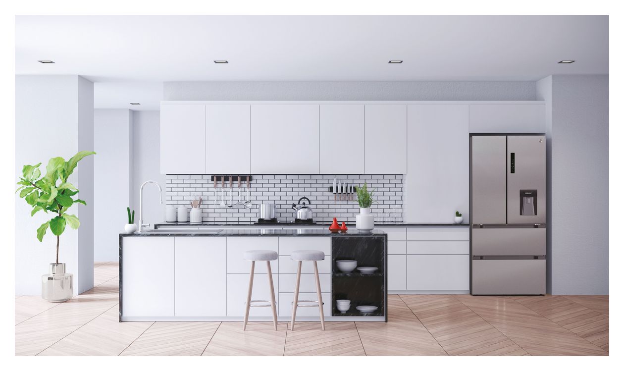 HSF818EXWD Side-by-Side Kühl-/ Gefrierkombination 284 l / 148 l 282 kWh NoFrost 1830 mm x 836 mm  (Edelstahl) 