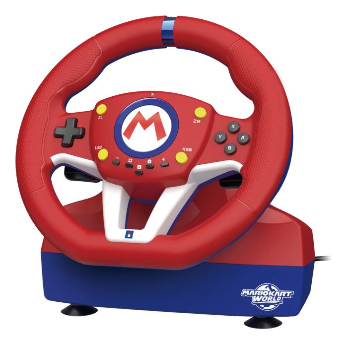 Mario Kart Racing Wheel Pro Mini Lenkrad Nintendo Switch 2 kabelgebunden  (Rot/Blau) 