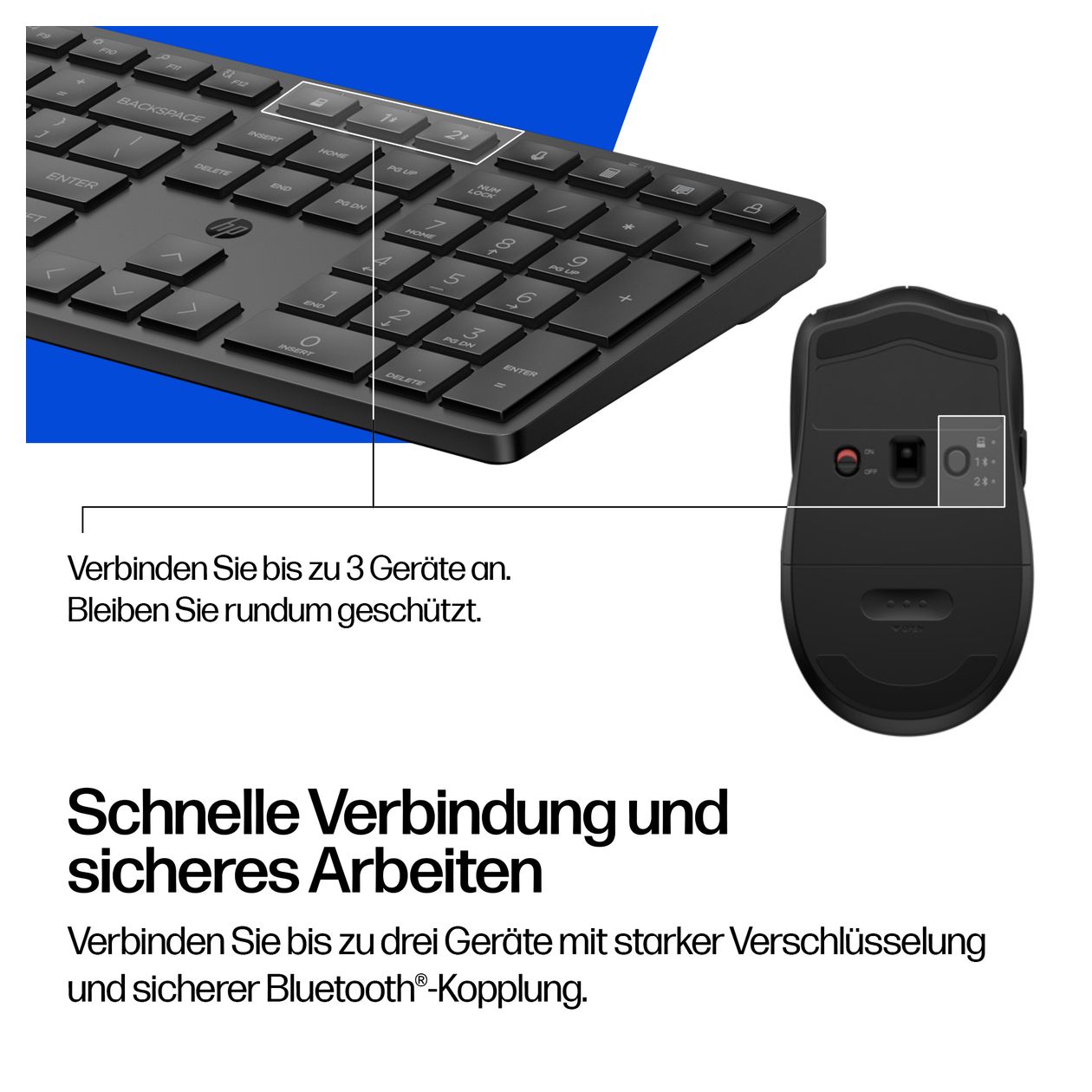 490C Home Tastatur RF Wireless + Bluetooth 2.4 GHz  (Schwarz) 