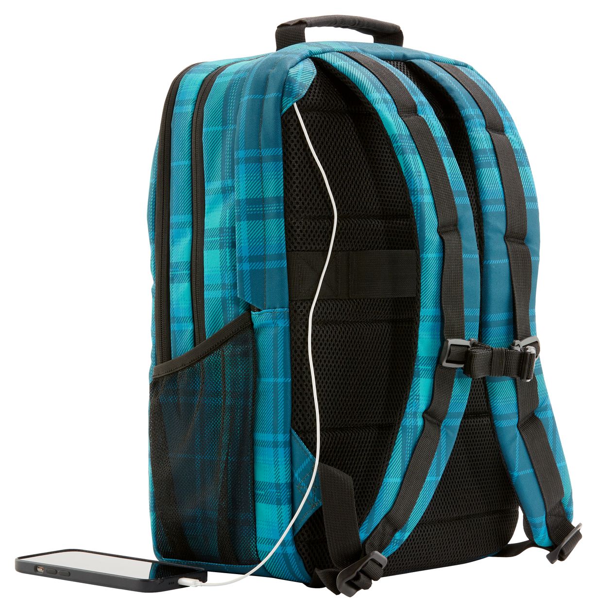 Campus XL Notebook-Rucksack Tartan Plaid bis 40,9 cm (16.1 Zoll) (Blau) 