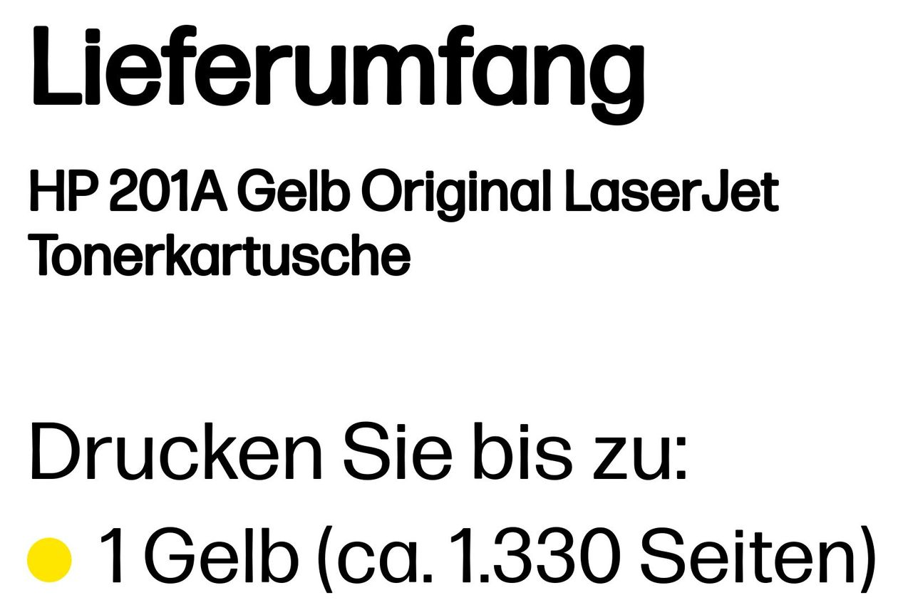Nr.201A Druckerpatronen Gelb 