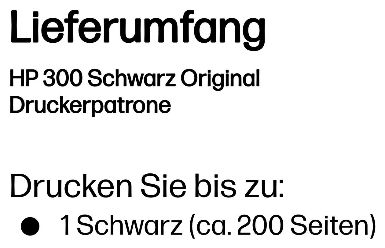 Nr.300 Druckerpatrone Schwarz 200 Seiten 