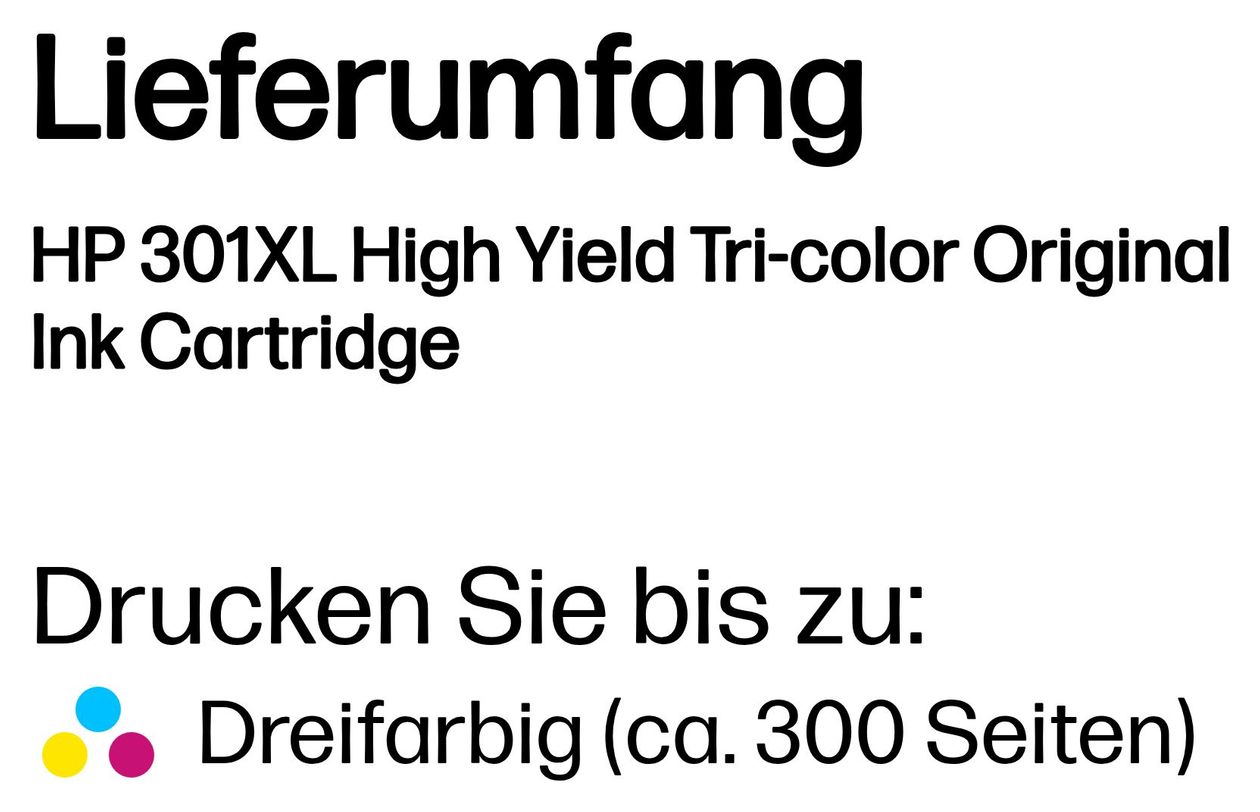 Nr.301XL originale Druckerpatrone Cyan, Magenta, Gelb 6 ml 
