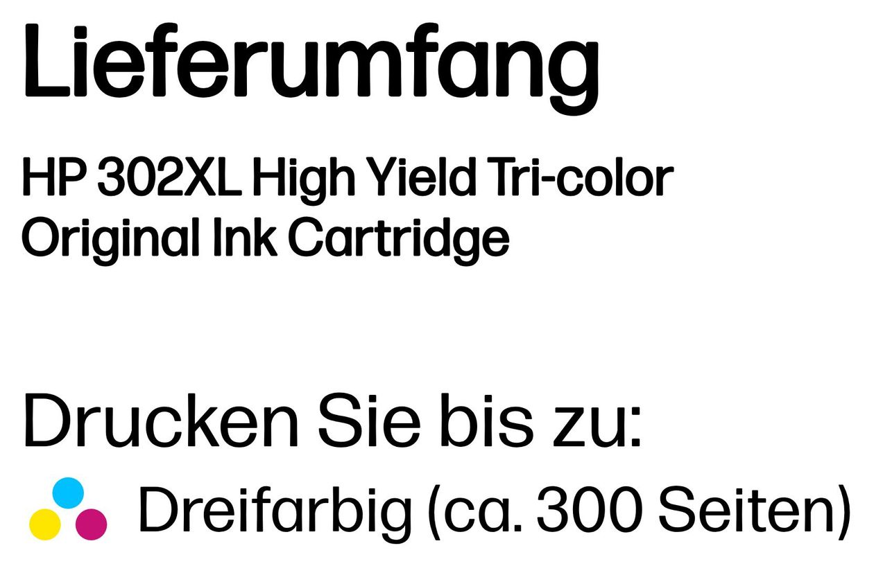 Nr.302XL Druckerpatronen Cyan, Magenta, Gelb 