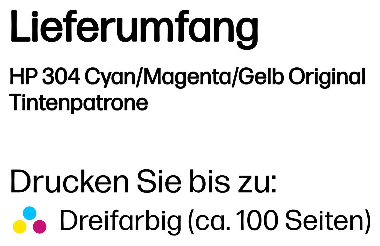 Nr.304 Druckerpatronen Cyan, Magenta, Gelb 2 ml 
