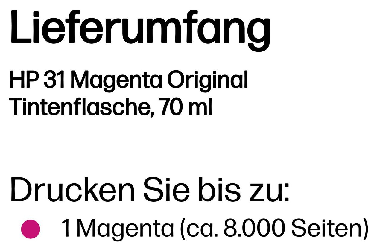 Nr.31 Druckerpatronen Magenta 
