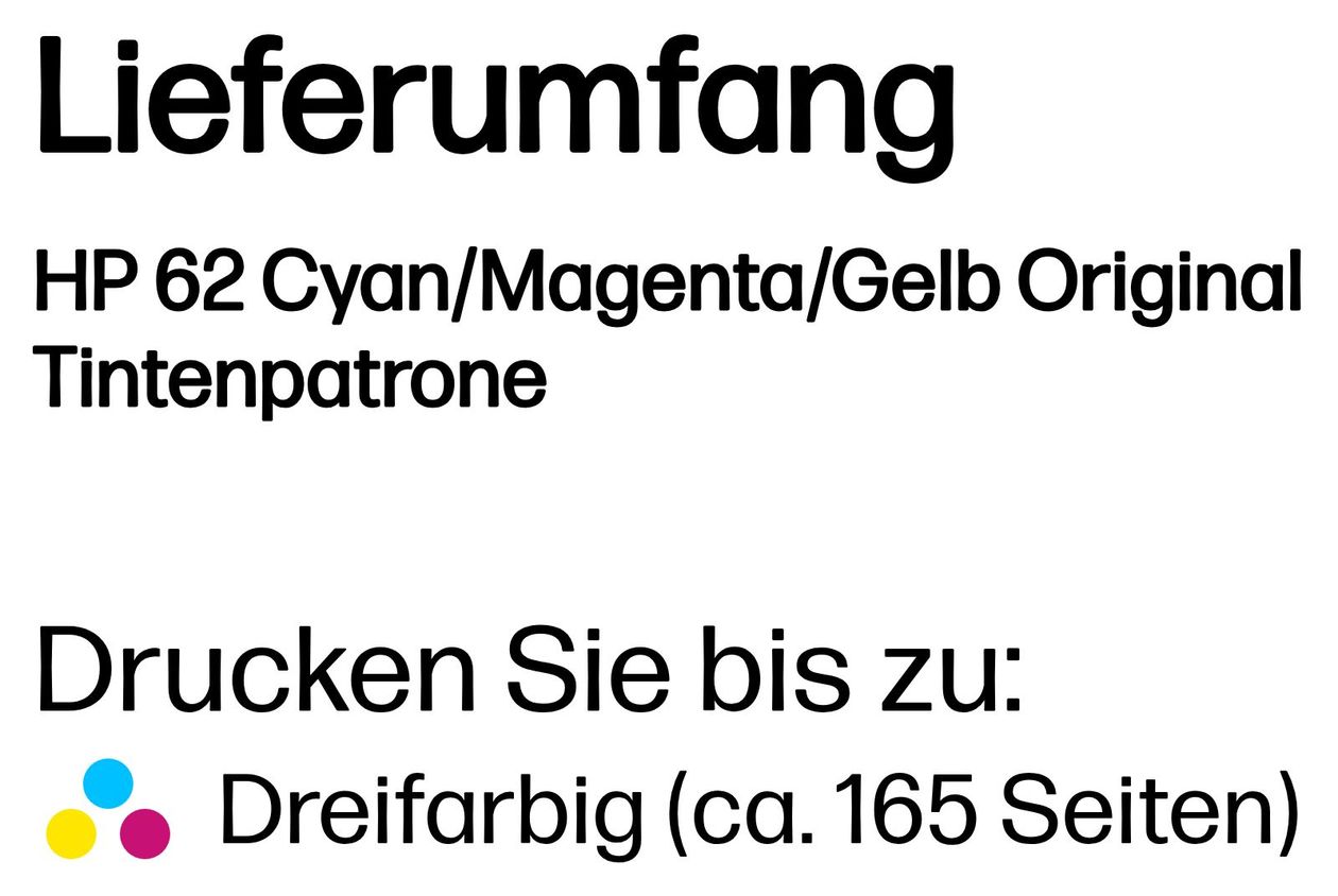 Nr.62 originale Druckerpatrone Cyan, Magenta, Gelb 4,5 ml 
