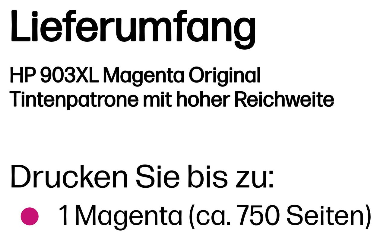Nr.903XL Druckerpatronen Magenta 8,5 ml 