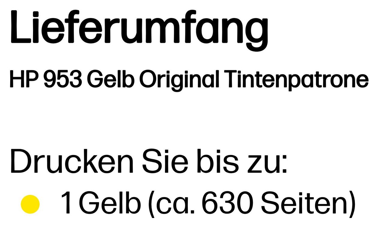 Nr.953 Druckerpatronen Gelb 9 ml 