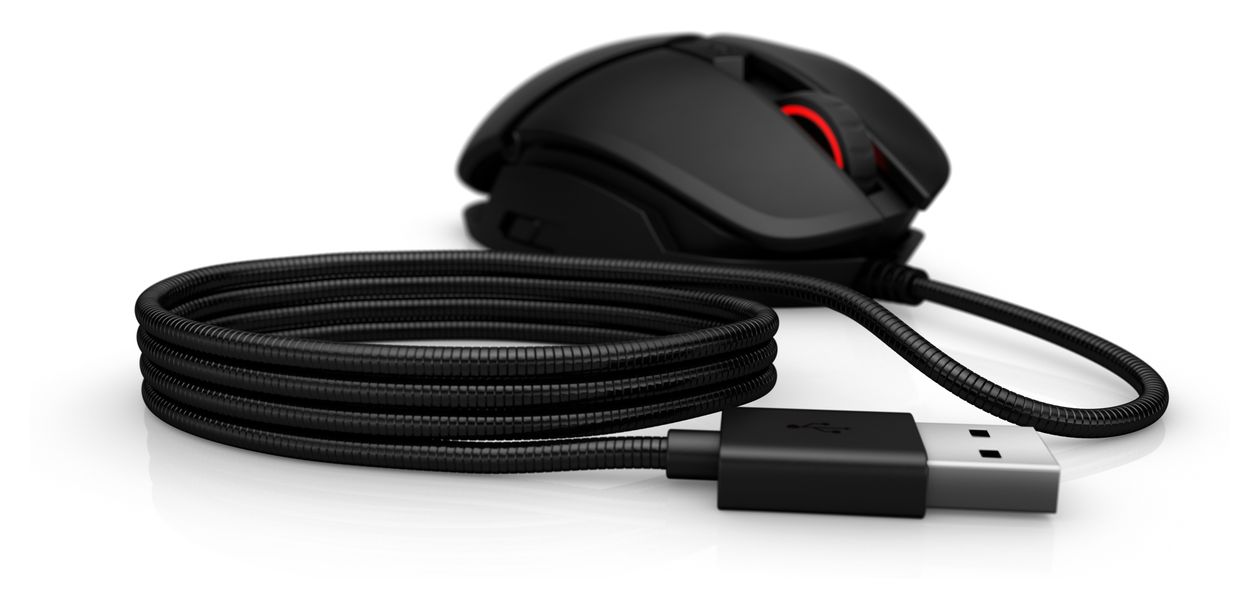 Omen Reactor 16000 DPI Gaming Maus Optisch  (Schwarz) 