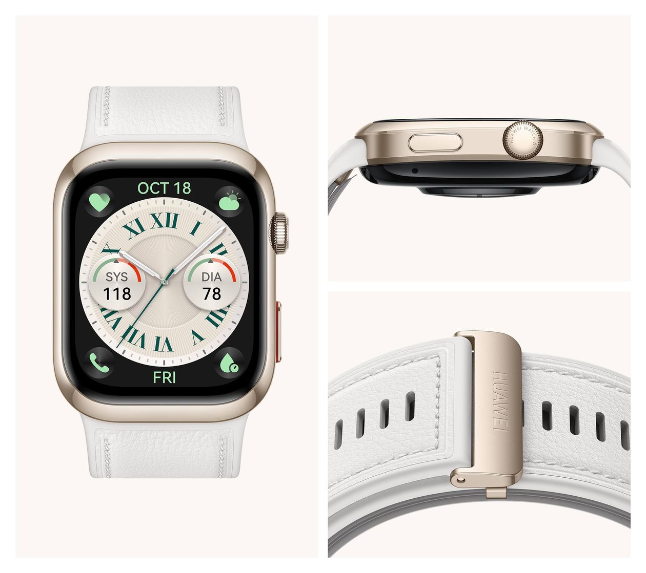 Watch D2 Digital 48 mm M/L Smartwatch Rechteckig IP68 347 ppi  (Gold) 