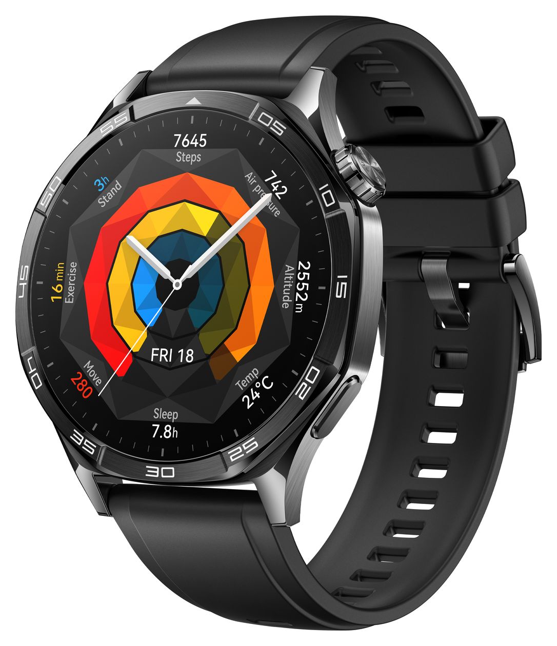 Watch GT5 Digital 46 mm Smartwatch Rund IP69K 336 h 326 ppi  (Schwarz) 