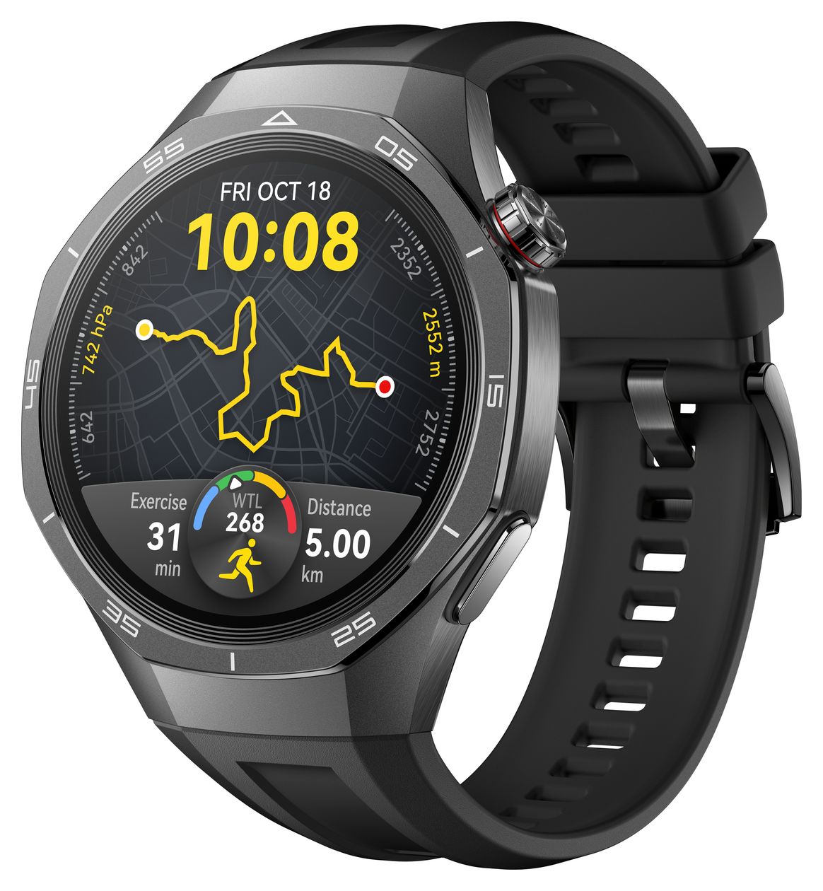 Watch GT5 Pro Digital 46 mm Smartwatch Rund IP69K 336 h 326 ppi  (Schwarz) 