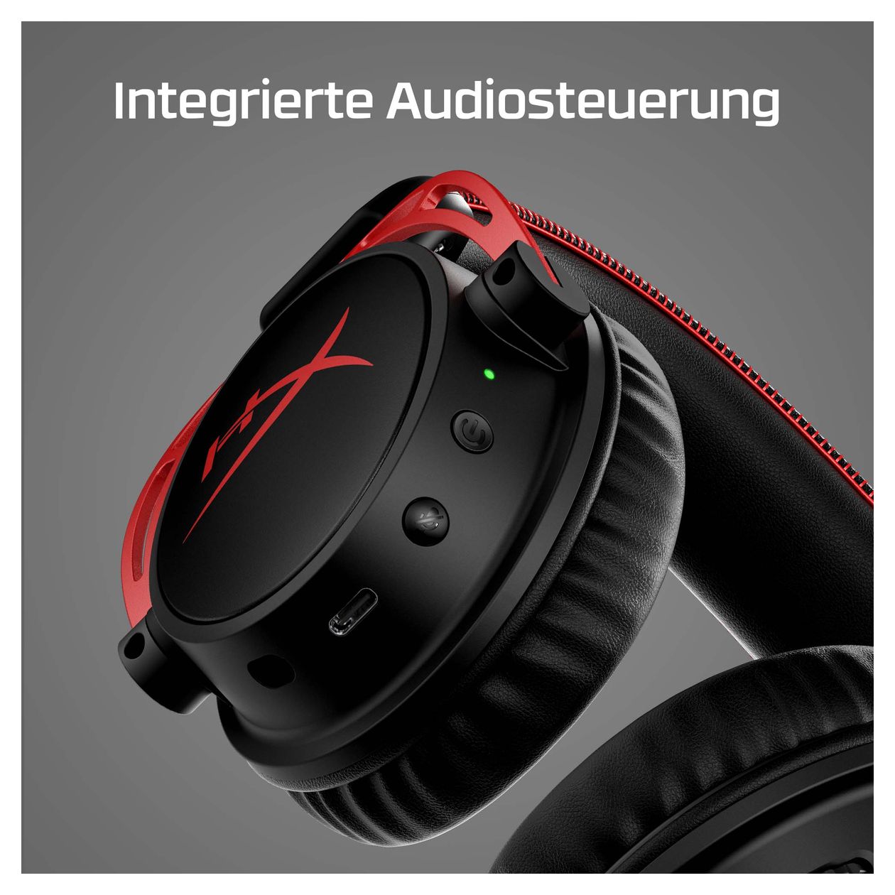 Cloud Alpha Over-Ear Gaming Kopfhörer kabelgebunden  (Schwarz/Rot) 