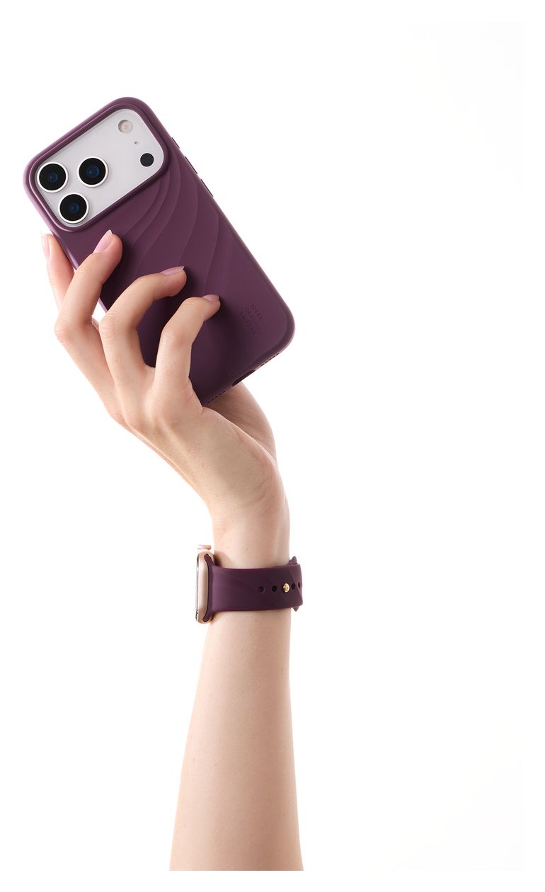 Soft Swirl Silicone Watch Band Armband 20 mm Apple Watch 38/40/41/42 (Series10) - S/M  (Violett) 