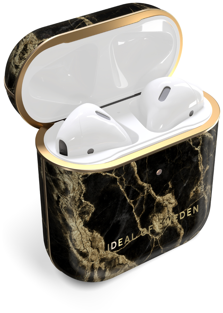 Case für Apple Airpods Fashion  (Schwarz, Gold) 