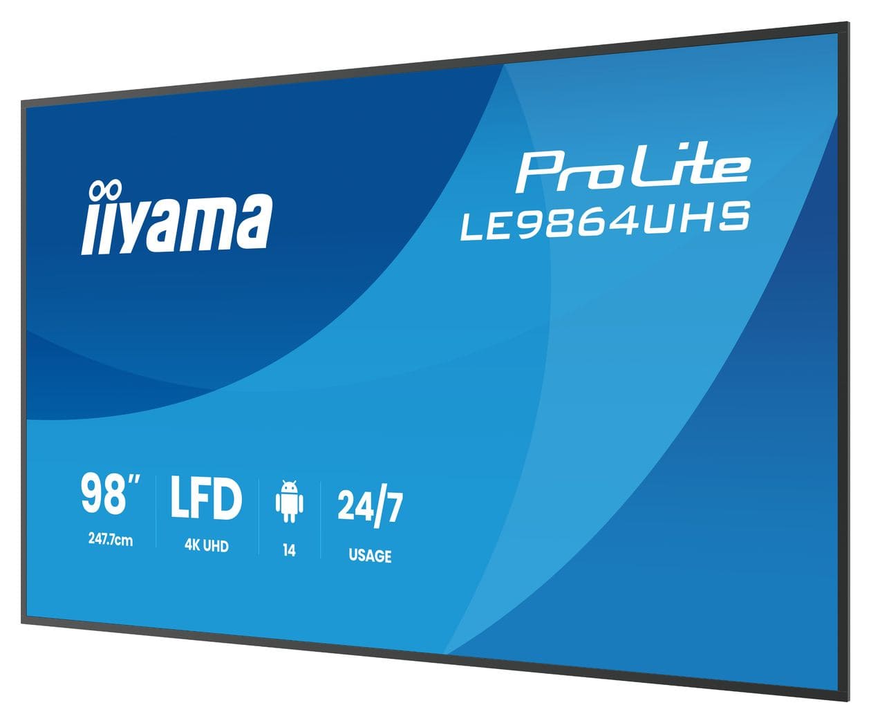 ProLite LE9864UHS-B1AG 4K Ultra HD Monitor 2,49 m (98 Zoll) 16:9 7 ms 500 cd/m²  (Schwarz) 