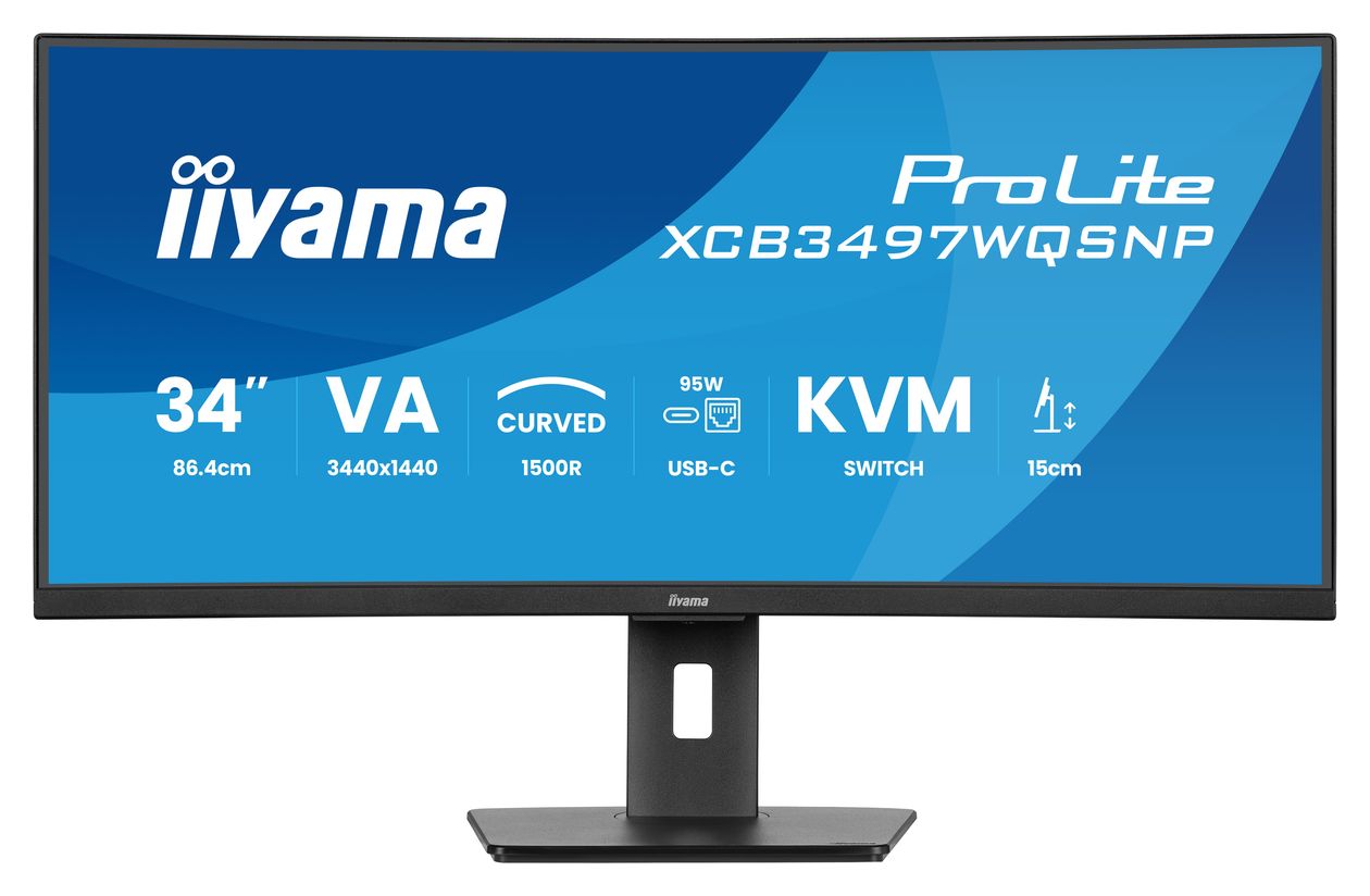 ProLite XCB3497WQSNP-B1 Quad HD Monitor 86,4 cm (34 Zoll) 21:9 350 cd/m²  (Schwarz) 