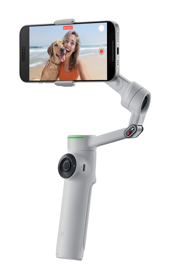 Flow 2 Pro Creator Bundle Gimbal für Smartphone faltbar Bluetooth  (Grau) 