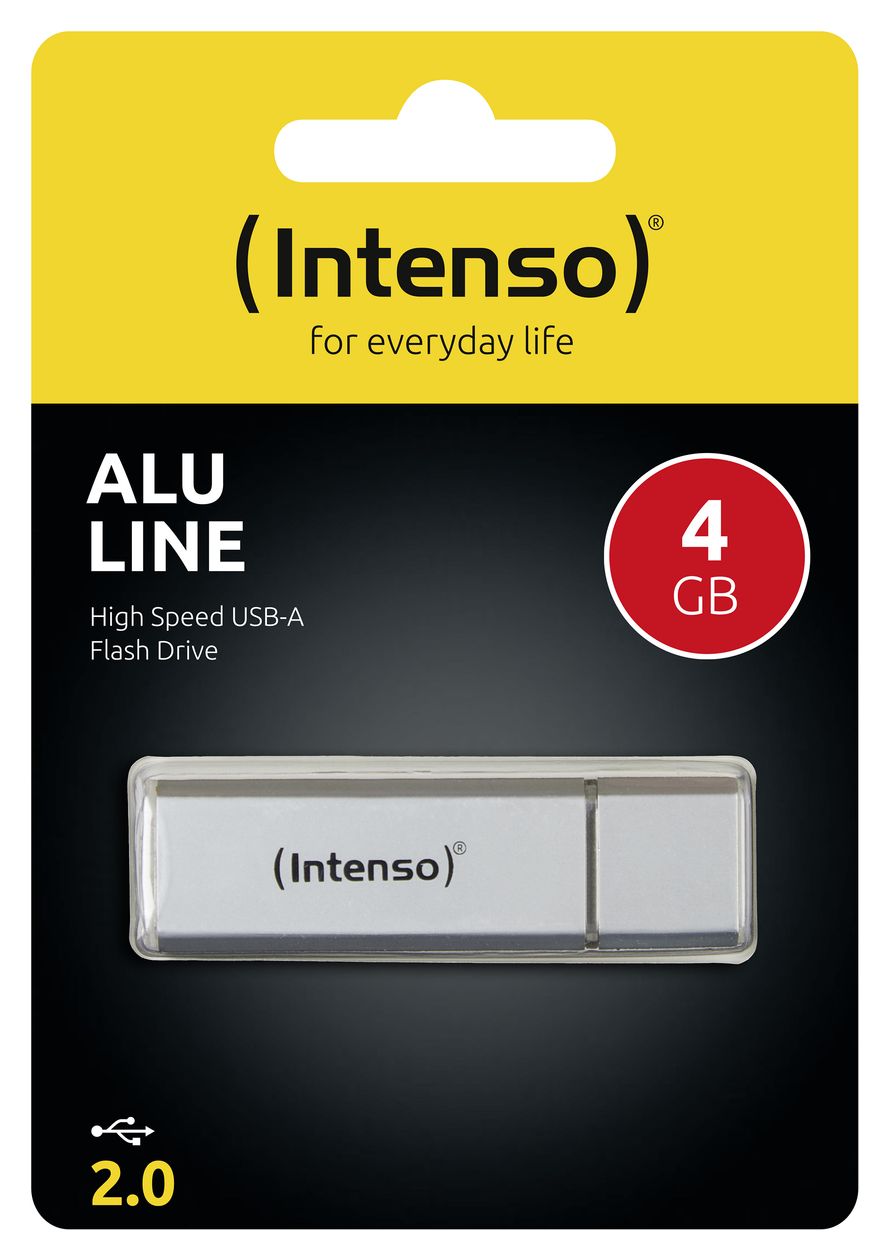 Alu Line USB Typ-A Stick 4 GB  (Silber) 