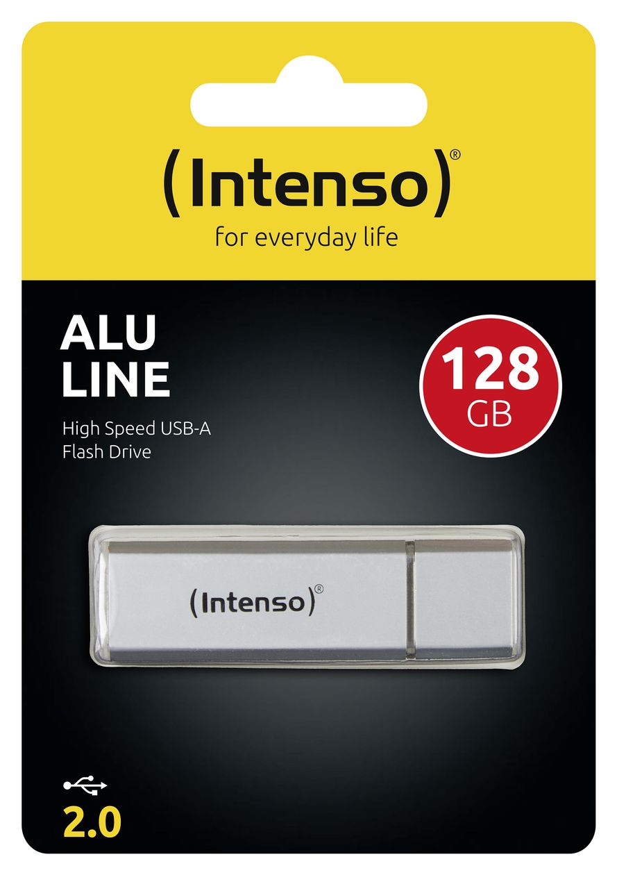 Alu Line USB Typ-A Stick 128 GB  (Silber) 
