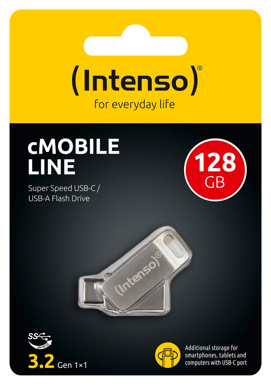 cMobile Line USB Type-A / USB Type-C Stick 128 GB  (Silber) 