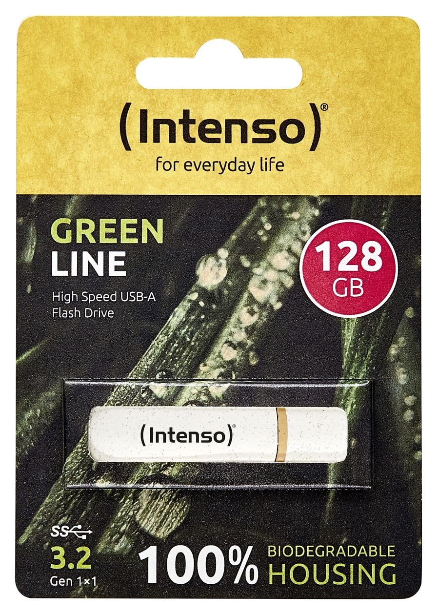 Green Line USB Typ-A Stick 128 GB  (Beige, Braun) 