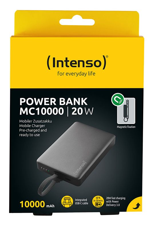 MC10000 10000 mAh Powerbank USB Typ-C  (Schwarz, Grau) 