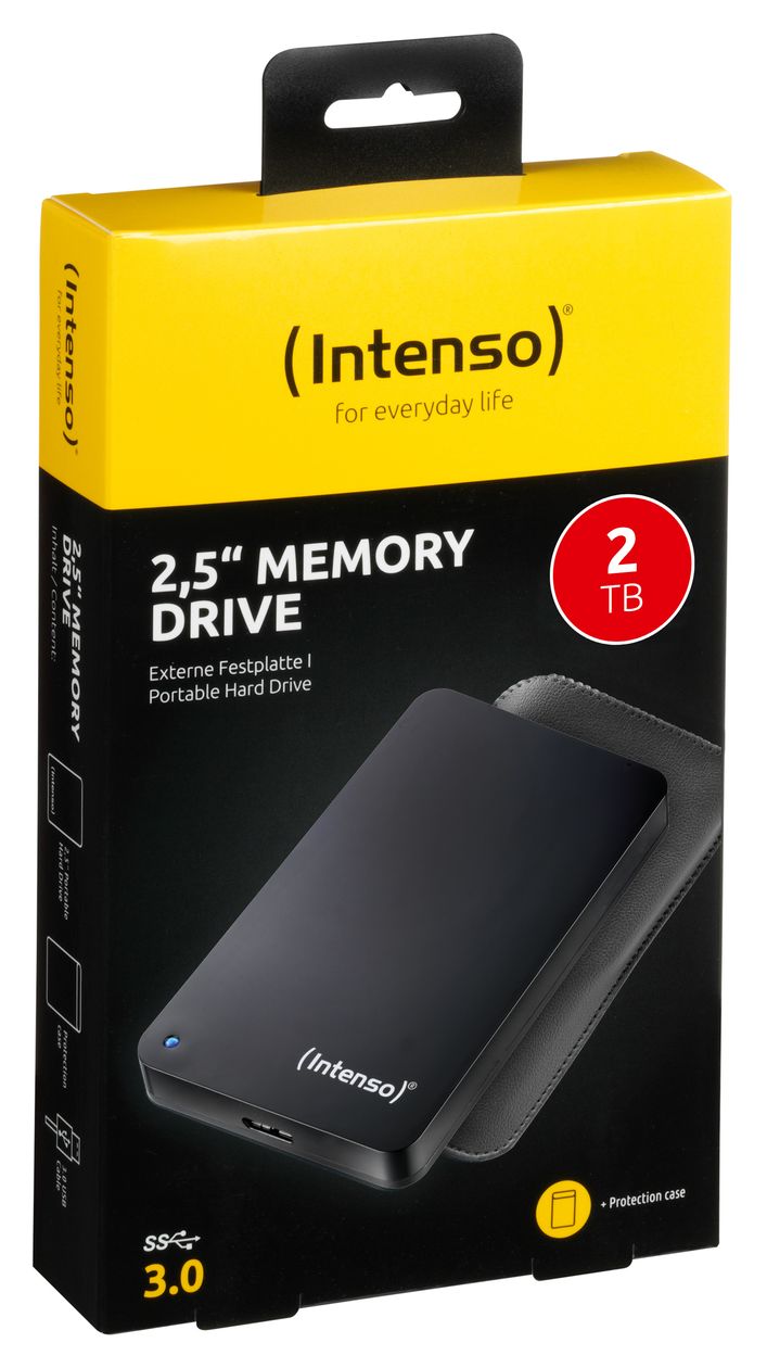 Memory Drive 2 TB externe Festplatte 2.5"  (Schwarz) 