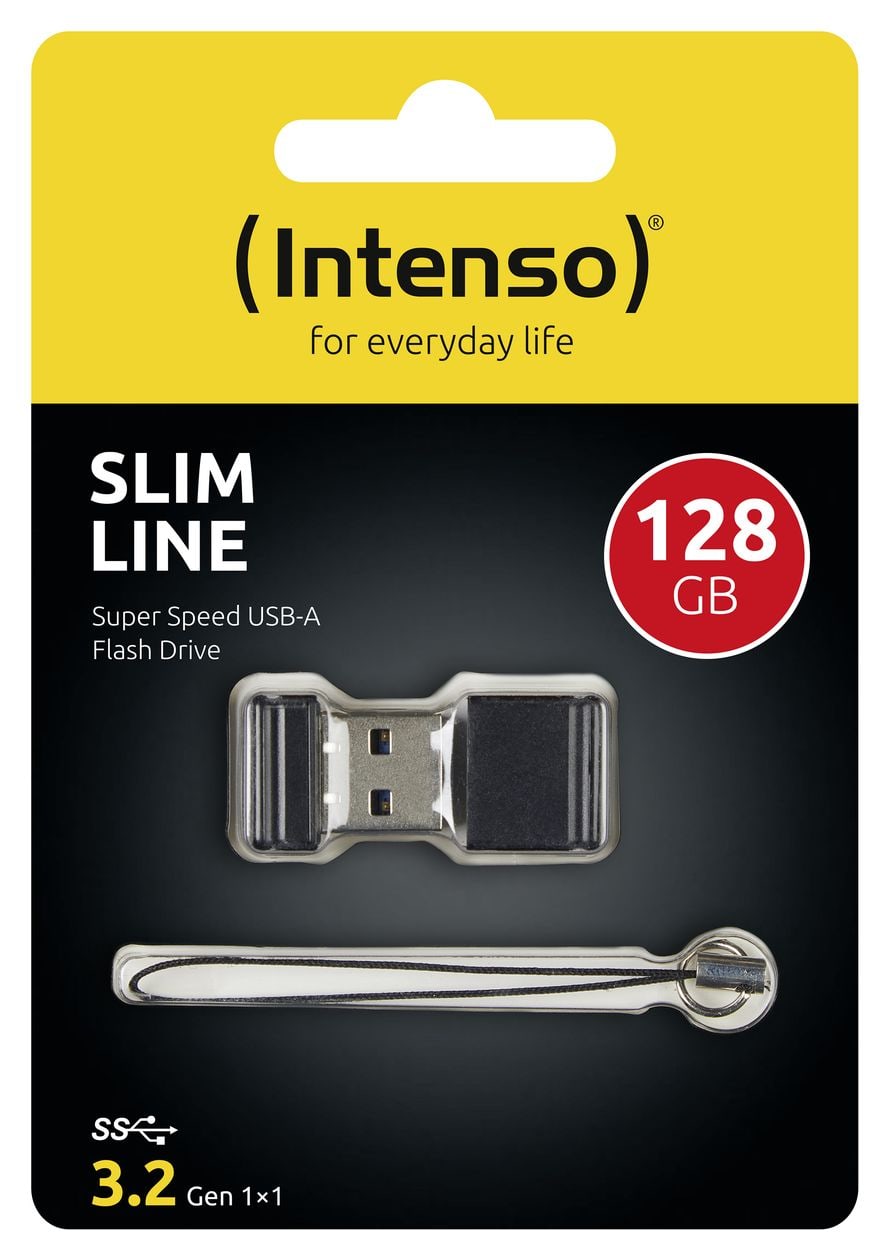 Slim Line USB Typ-A Stick 128 GB  (Schwarz) 