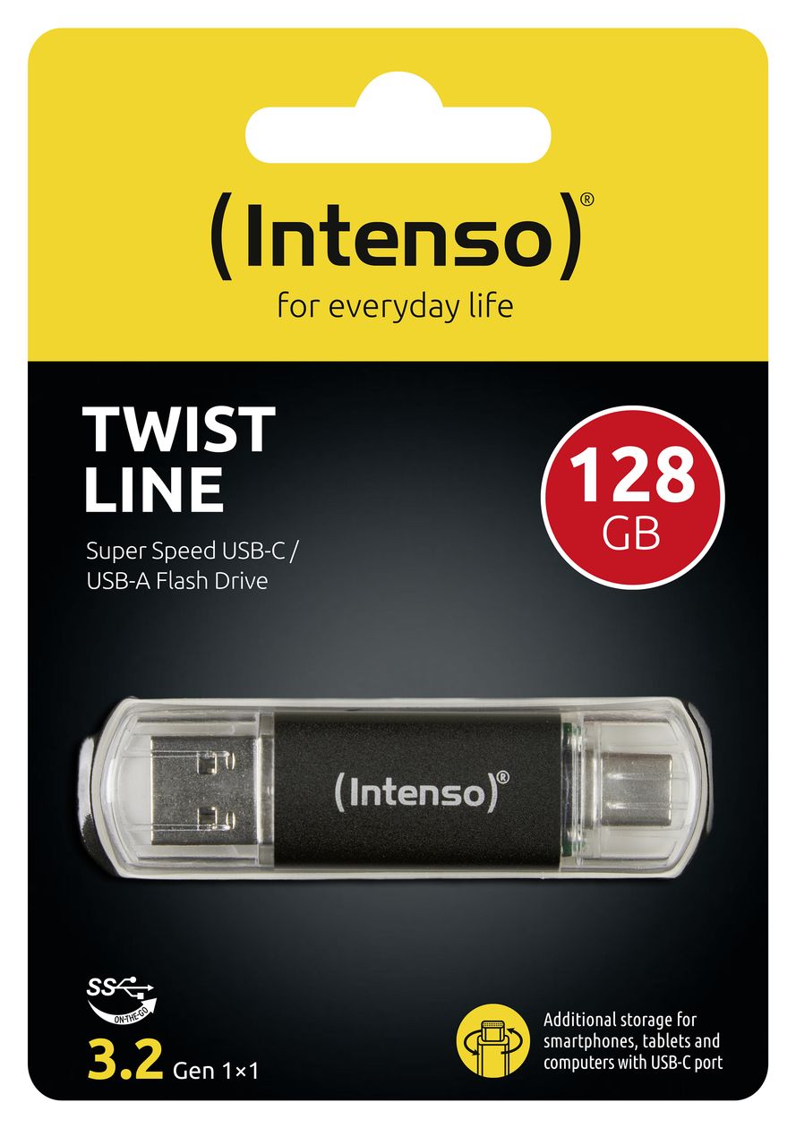Twist Line USB Type-A / USB Type-C Stick 128 GB  (Anthrazit) 